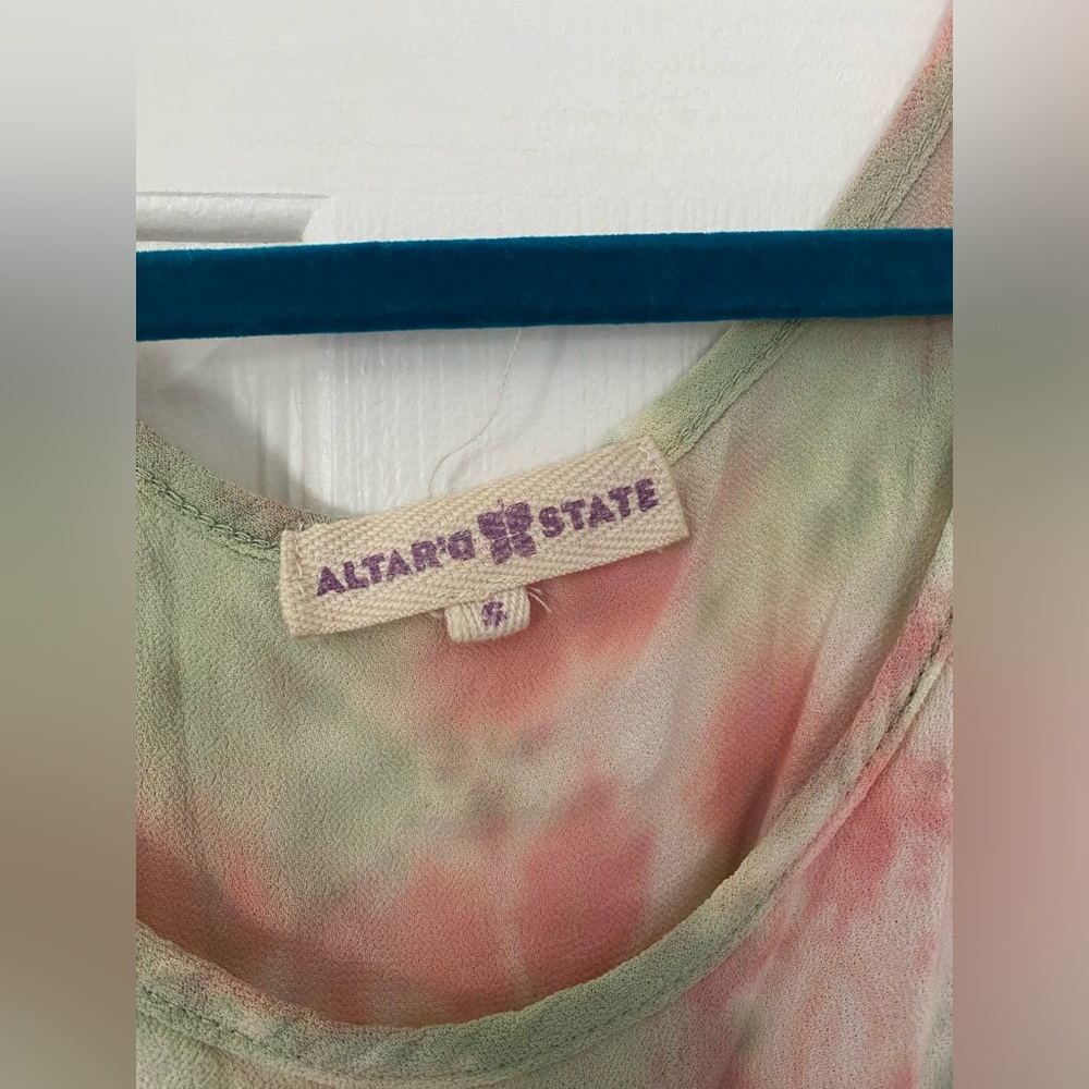 Pink and green tunic